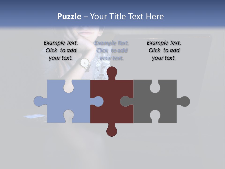 Funny Smiling Boy Spending Time With Notebook PowerPoint Template