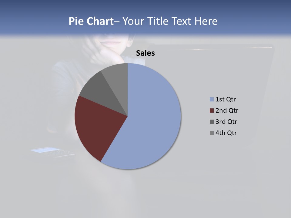 Funny Smiling Boy Spending Time With Notebook PowerPoint Template