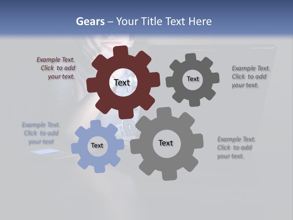 Funny Smiling Boy Spending Time With Notebook PowerPoint Template