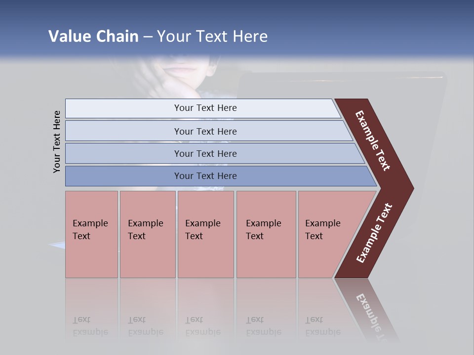Funny Smiling Boy Spending Time With Notebook PowerPoint Template