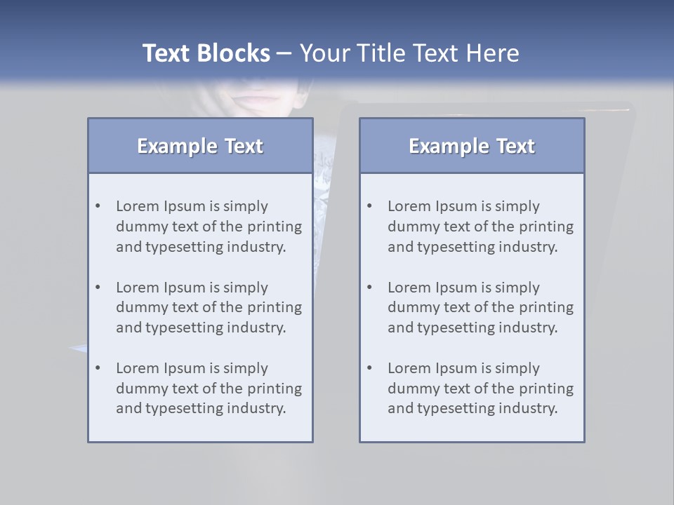 Funny Smiling Boy Spending Time With Notebook PowerPoint Template