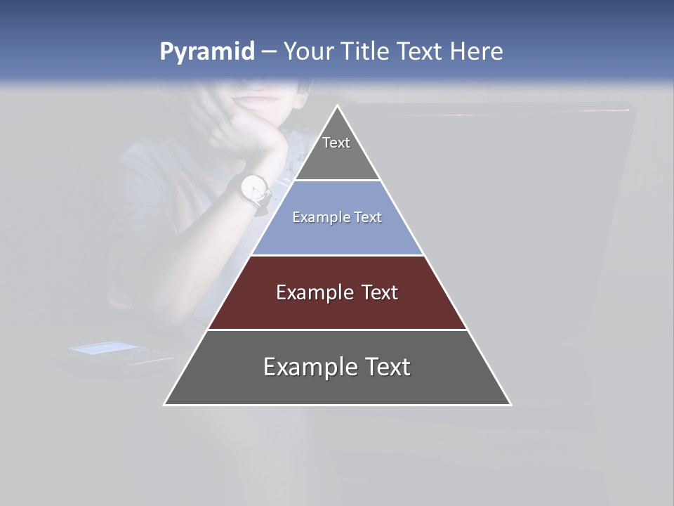 Funny Smiling Boy Spending Time With Notebook PowerPoint Template