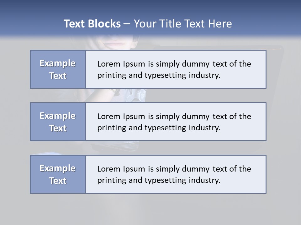 Funny Smiling Boy Spending Time With Notebook PowerPoint Template