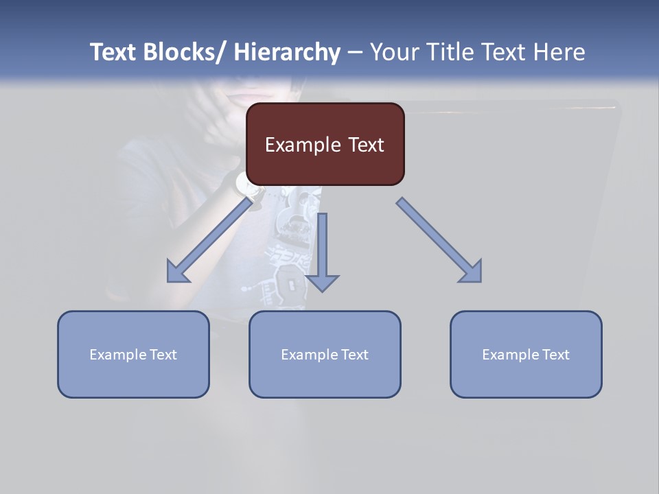 Funny Smiling Boy Spending Time With Notebook PowerPoint Template