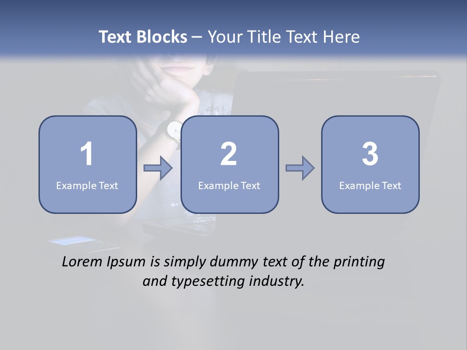 Funny Smiling Boy Spending Time With Notebook PowerPoint Template