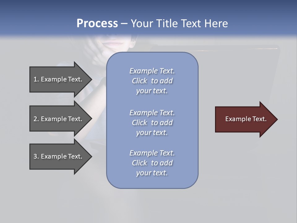 Funny Smiling Boy Spending Time With Notebook PowerPoint Template