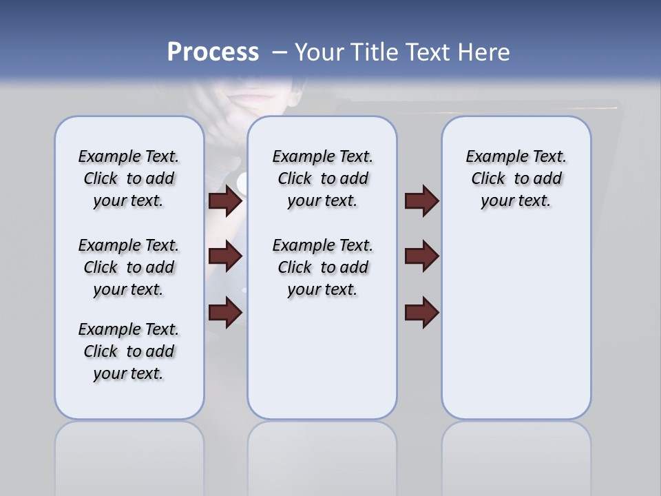 Funny Smiling Boy Spending Time With Notebook PowerPoint Template