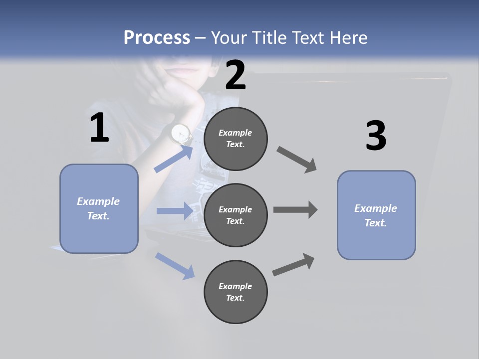 Funny Smiling Boy Spending Time With Notebook PowerPoint Template