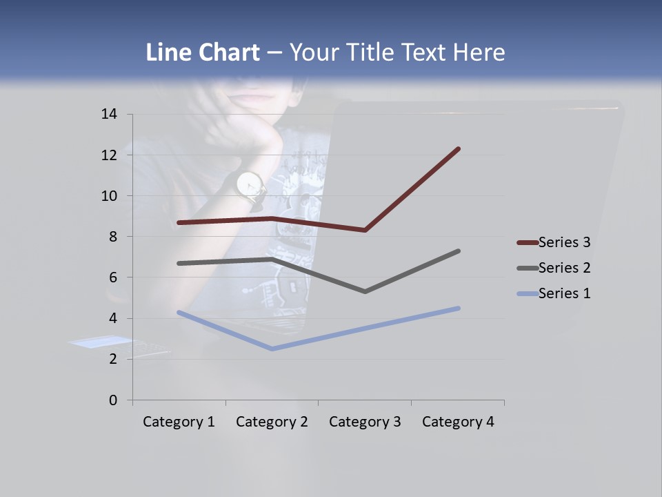 Funny Smiling Boy Spending Time With Notebook PowerPoint Template
