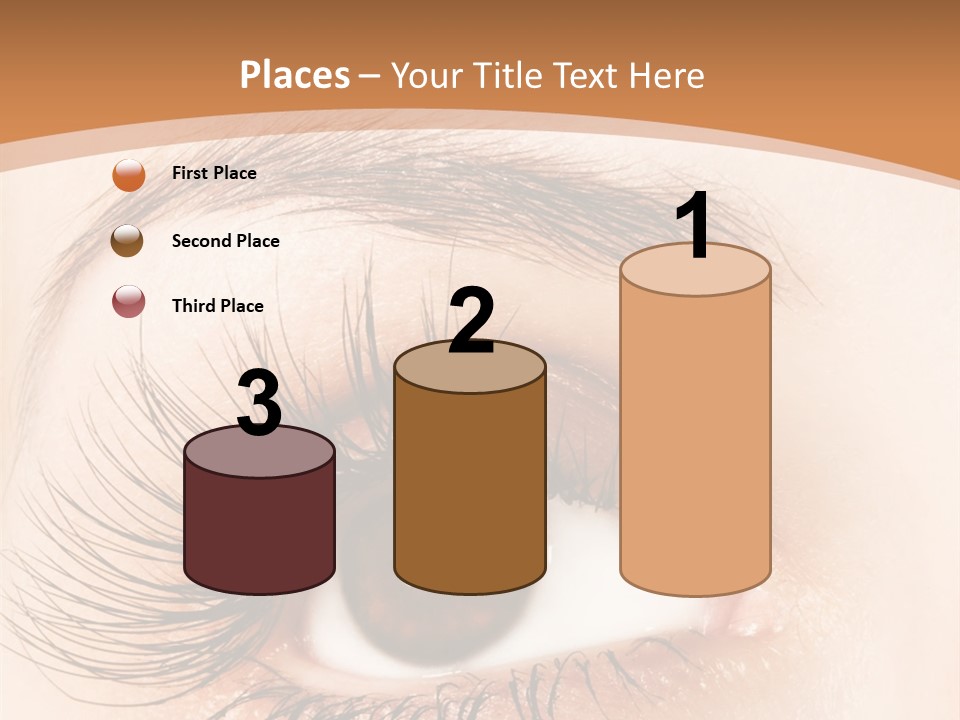 Woman Eye With Extremely Long Eyelashes PowerPoint Template