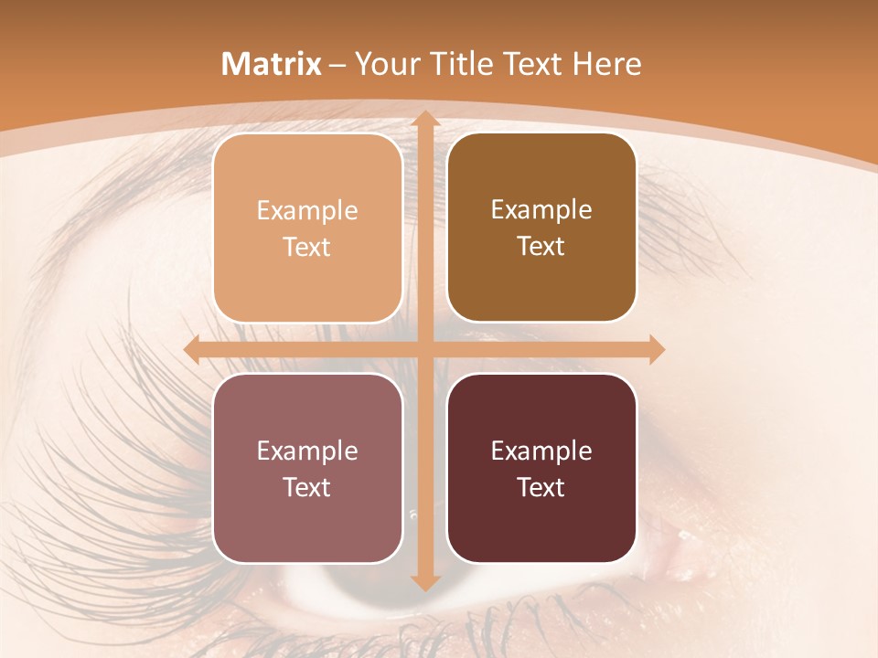 Woman Eye With Extremely Long Eyelashes PowerPoint Template