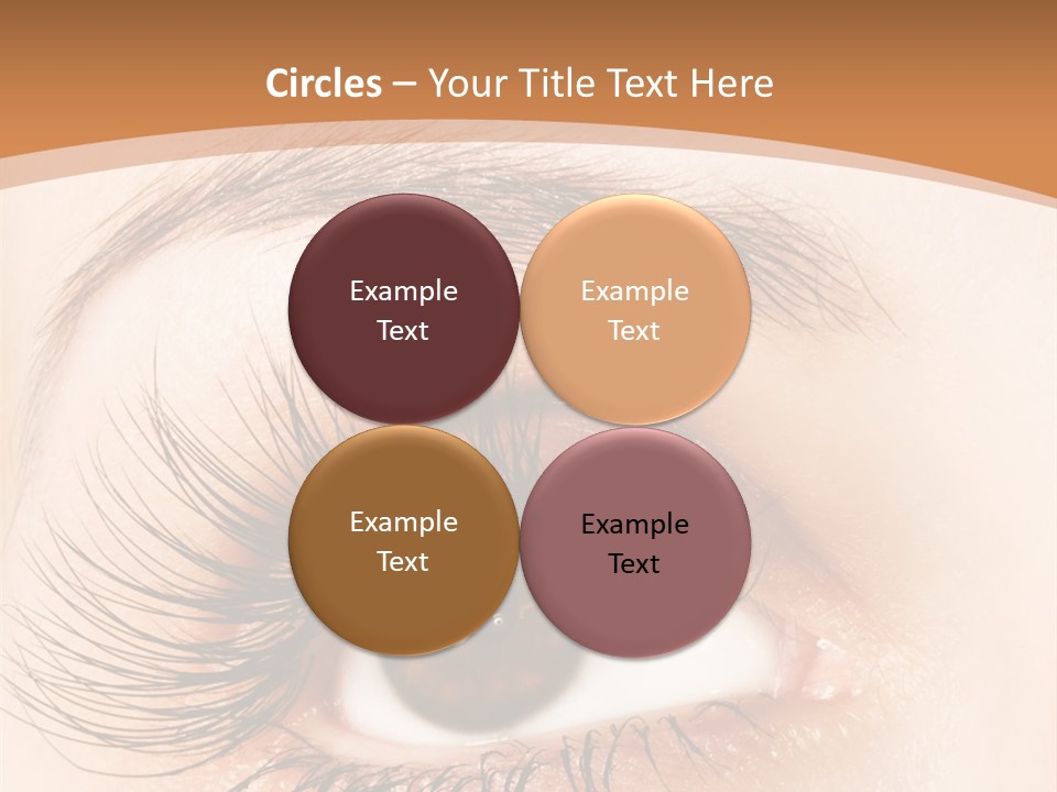 Woman Eye With Extremely Long Eyelashes PowerPoint Template