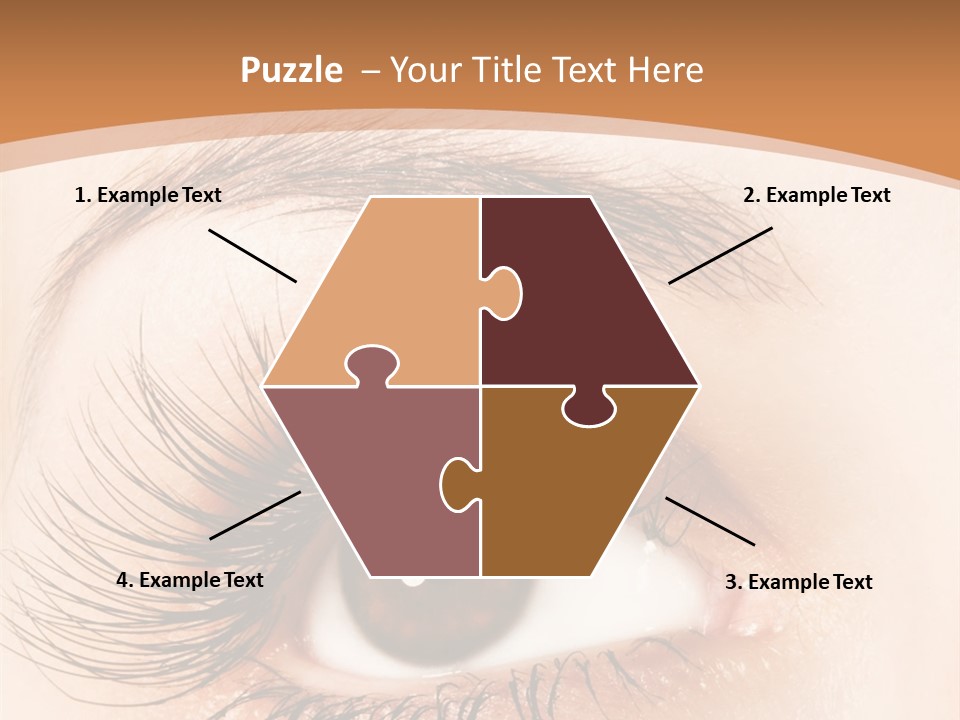 Woman Eye With Extremely Long Eyelashes PowerPoint Template