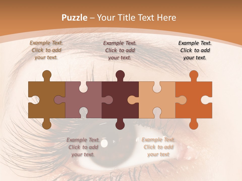 Woman Eye With Extremely Long Eyelashes PowerPoint Template