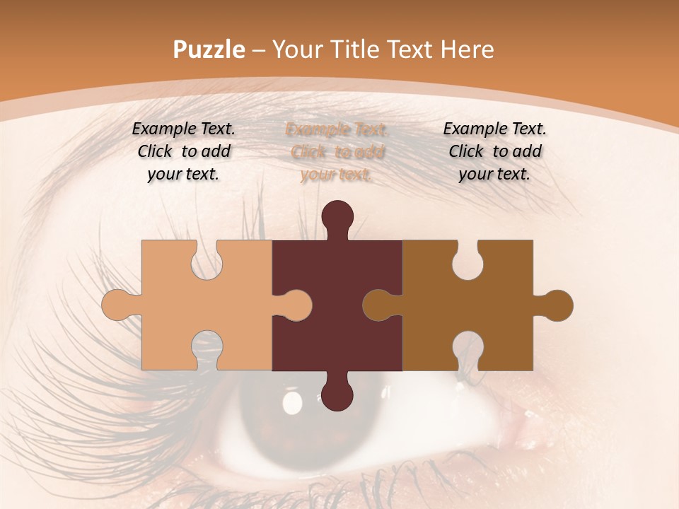 Woman Eye With Extremely Long Eyelashes PowerPoint Template