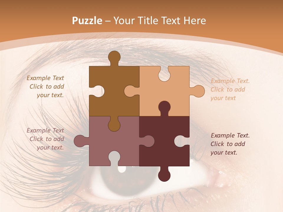 Woman Eye With Extremely Long Eyelashes PowerPoint Template