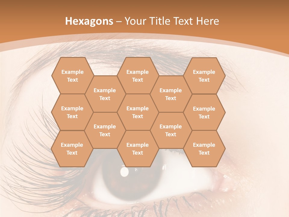 Woman Eye With Extremely Long Eyelashes PowerPoint Template