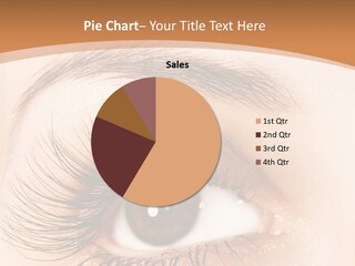 Woman Eye With Extremely Long Eyelashes PowerPoint Template