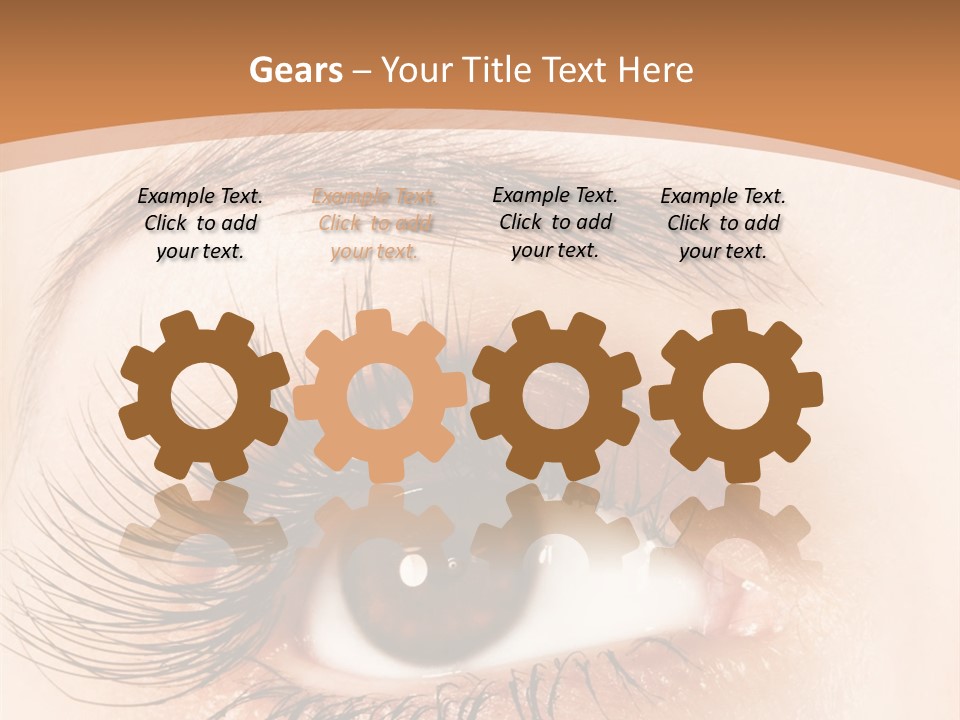 Woman Eye With Extremely Long Eyelashes PowerPoint Template