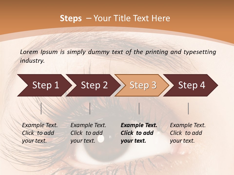 Woman Eye With Extremely Long Eyelashes PowerPoint Template