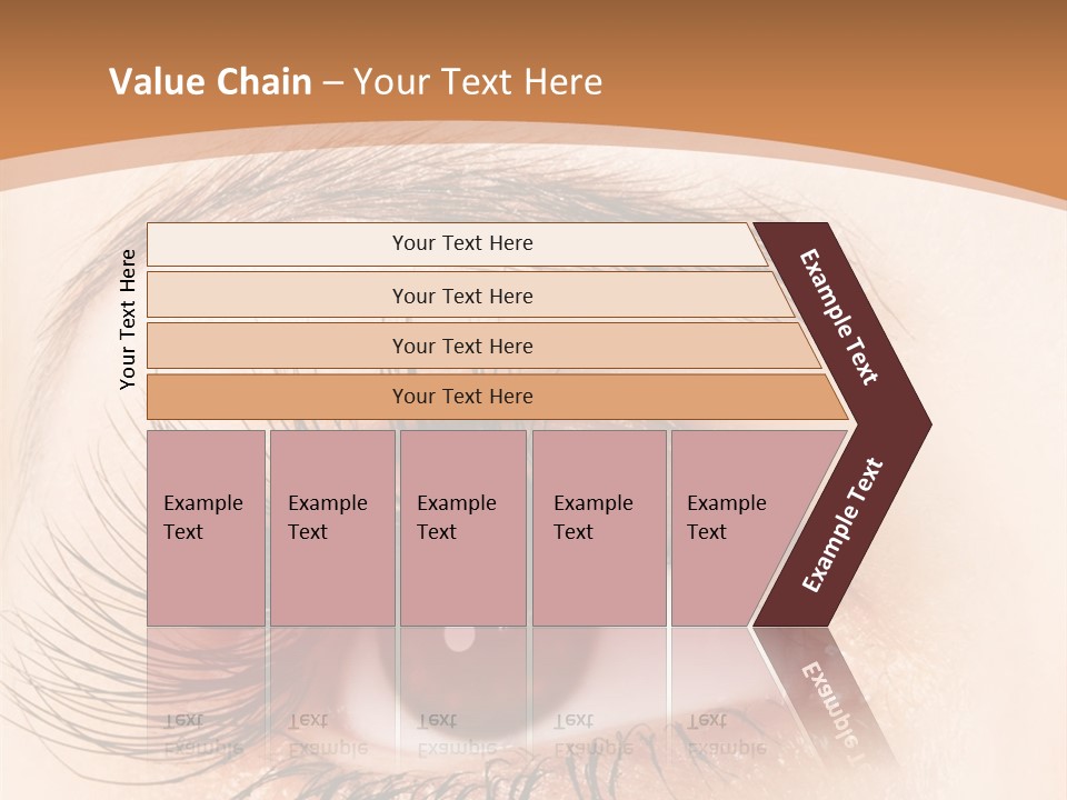 Woman Eye With Extremely Long Eyelashes PowerPoint Template