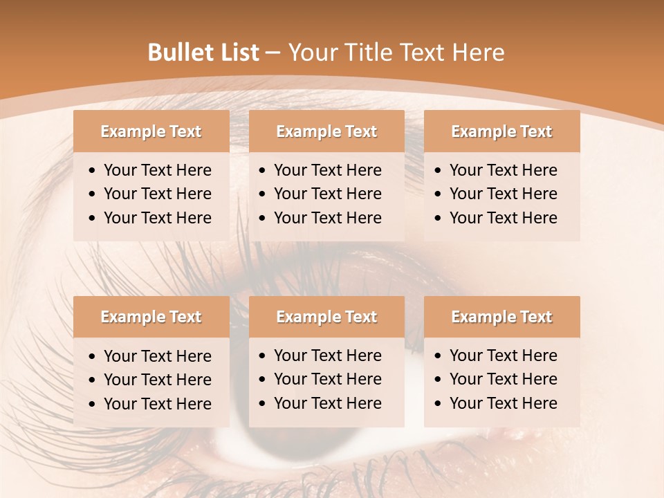 Woman Eye With Extremely Long Eyelashes PowerPoint Template