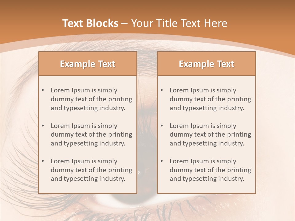 Woman Eye With Extremely Long Eyelashes PowerPoint Template