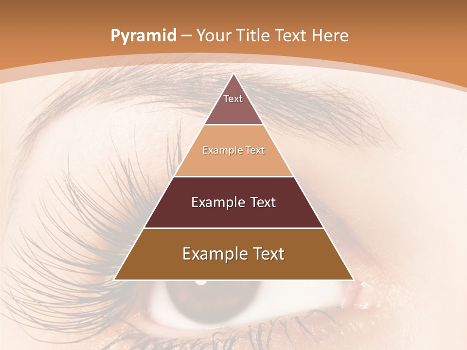 Woman Eye With Extremely Long Eyelashes PowerPoint Template