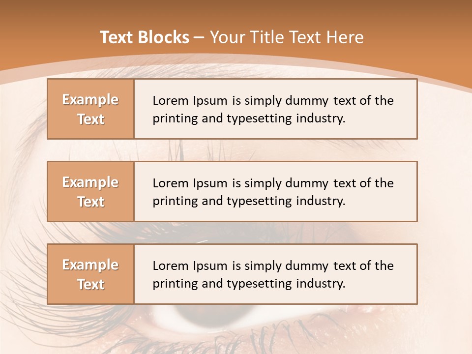 Woman Eye With Extremely Long Eyelashes PowerPoint Template