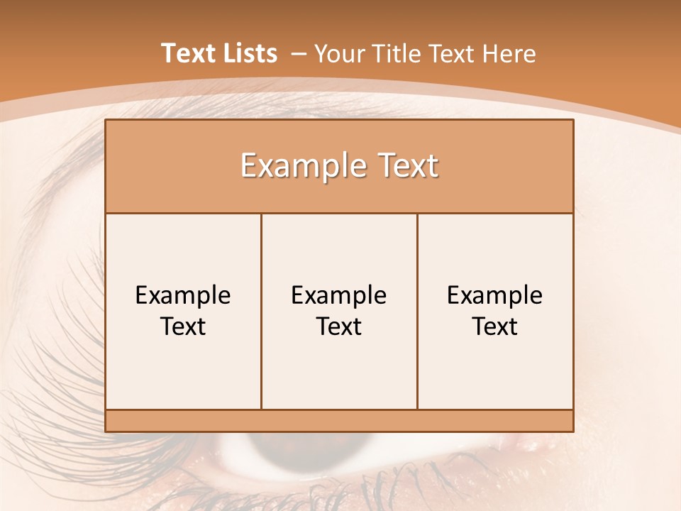 Woman Eye With Extremely Long Eyelashes PowerPoint Template