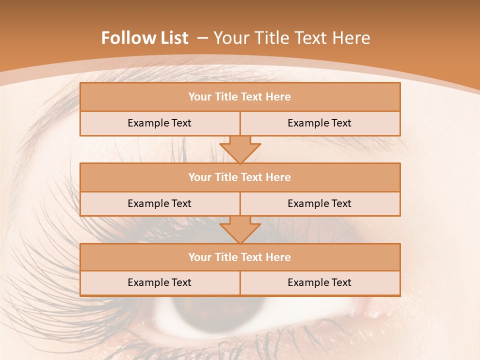 Woman Eye With Extremely Long Eyelashes PowerPoint Template