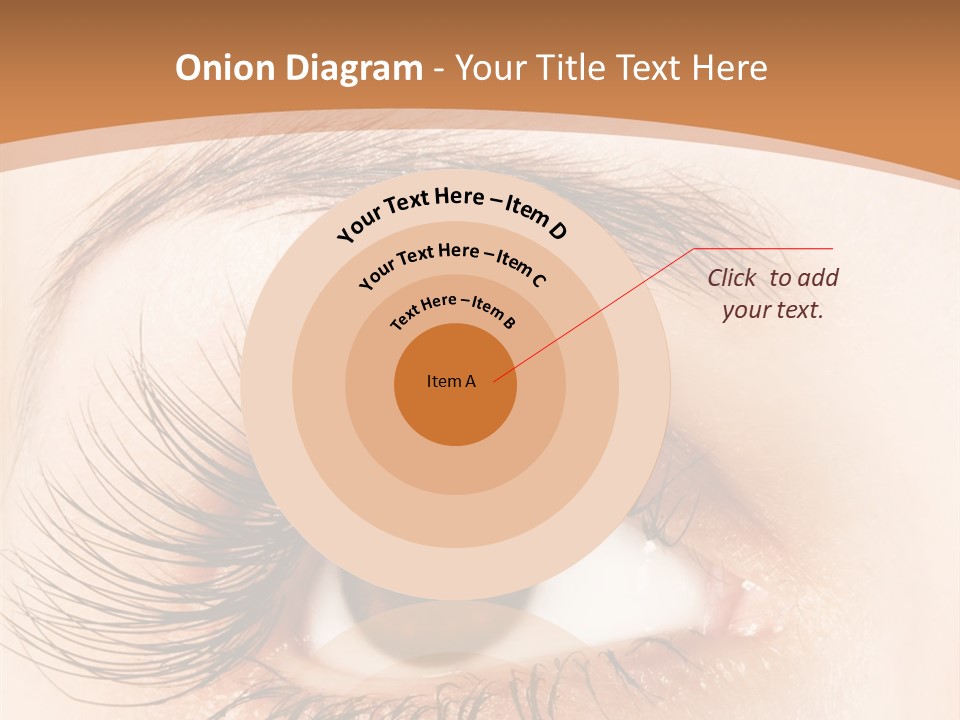 Woman Eye With Extremely Long Eyelashes PowerPoint Template