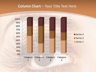 Woman Eye With Extremely Long Eyelashes PowerPoint Template