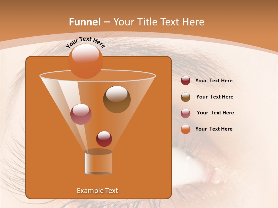 Woman Eye With Extremely Long Eyelashes PowerPoint Template