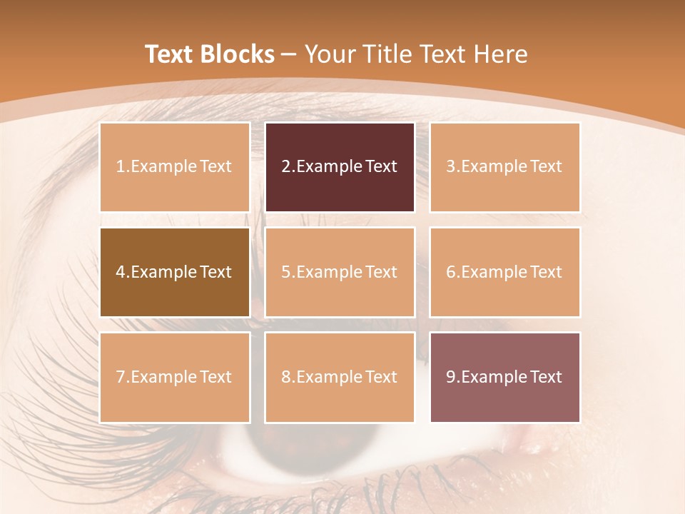 Woman Eye With Extremely Long Eyelashes PowerPoint Template