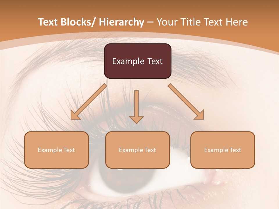 Woman Eye With Extremely Long Eyelashes PowerPoint Template