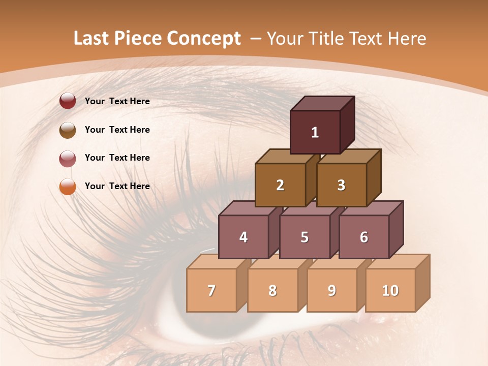 Woman Eye With Extremely Long Eyelashes PowerPoint Template