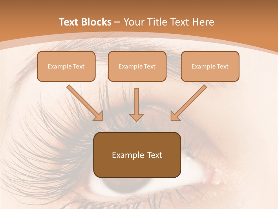 Woman Eye With Extremely Long Eyelashes PowerPoint Template