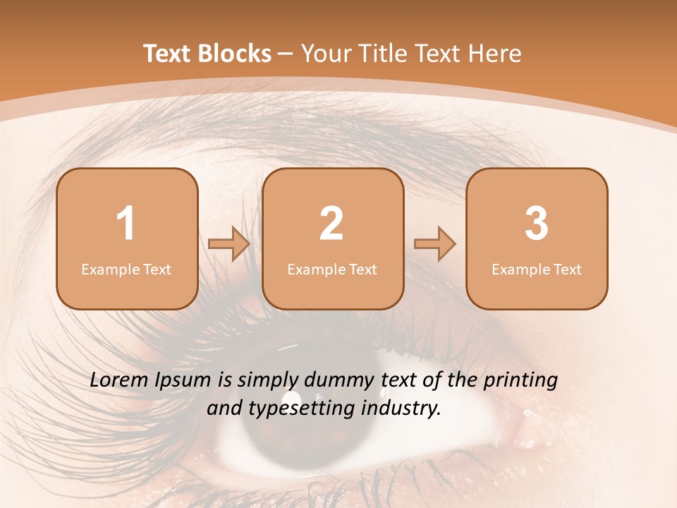 Woman Eye With Extremely Long Eyelashes PowerPoint Template