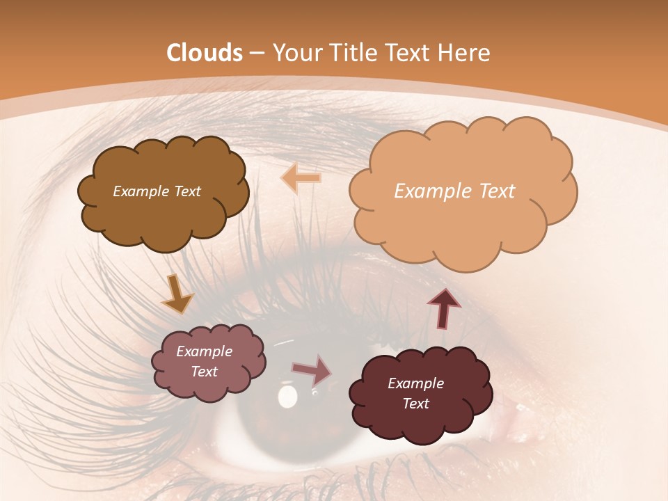 Woman Eye With Extremely Long Eyelashes PowerPoint Template