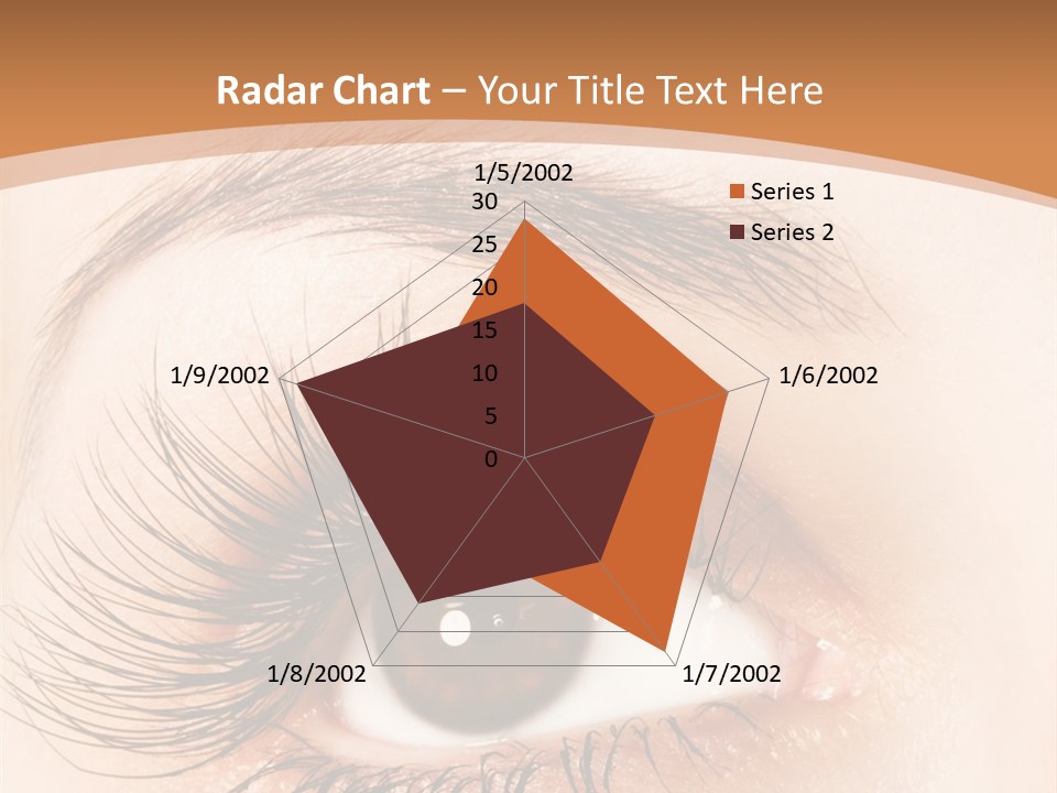 Woman Eye With Extremely Long Eyelashes PowerPoint Template