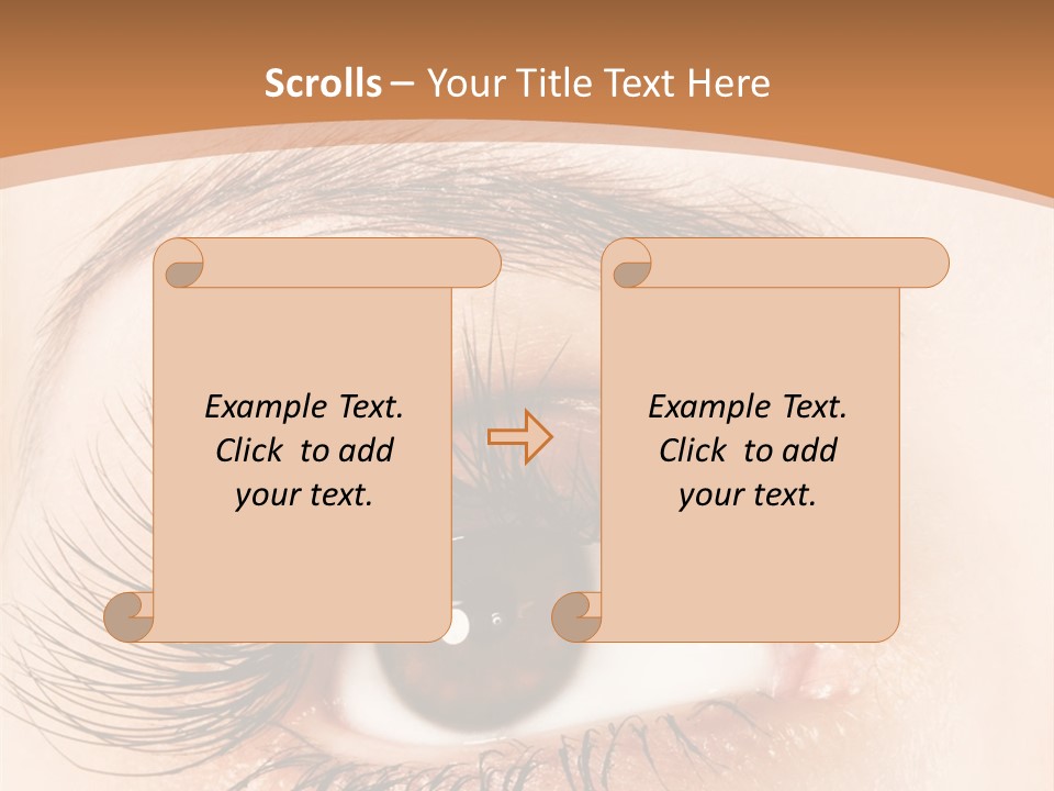 Woman Eye With Extremely Long Eyelashes PowerPoint Template