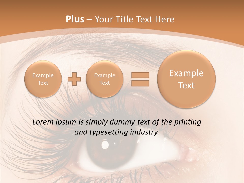 Woman Eye With Extremely Long Eyelashes PowerPoint Template