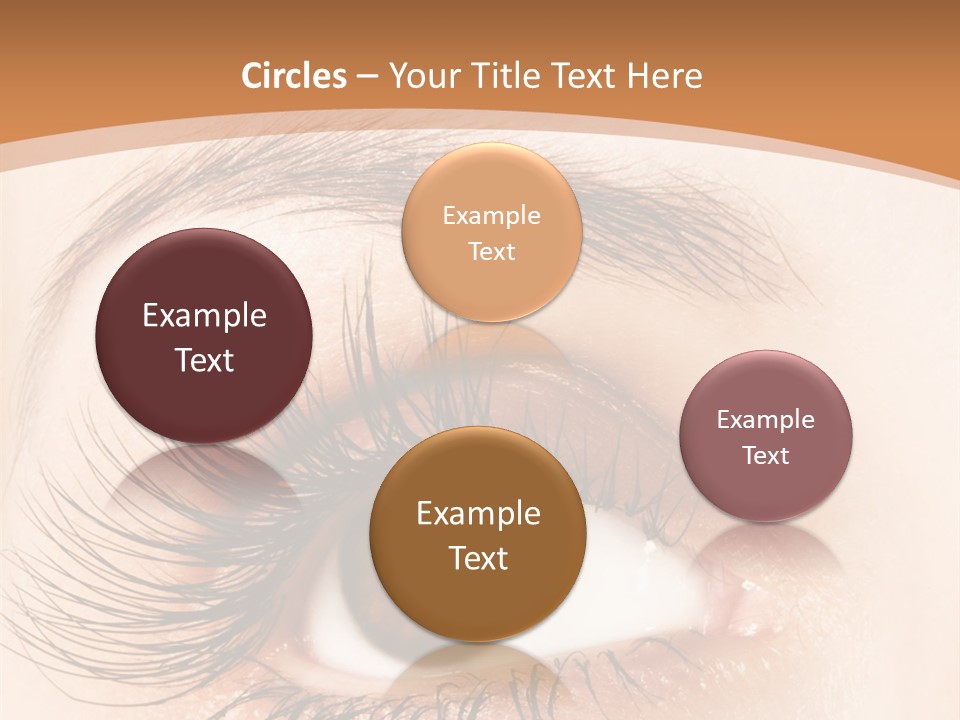 Woman Eye With Extremely Long Eyelashes PowerPoint Template