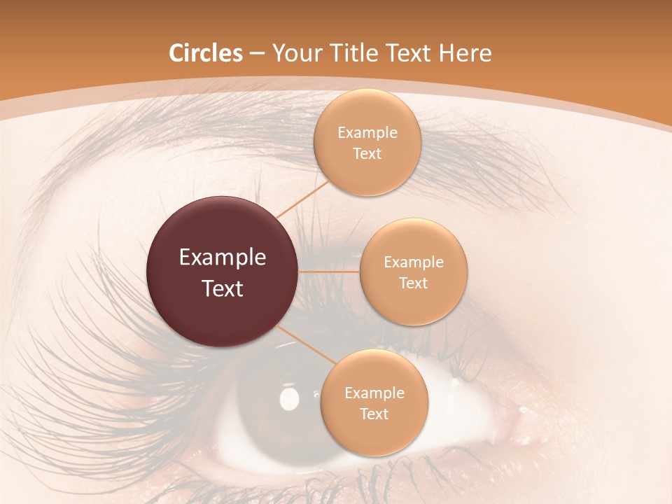 Woman Eye With Extremely Long Eyelashes PowerPoint Template