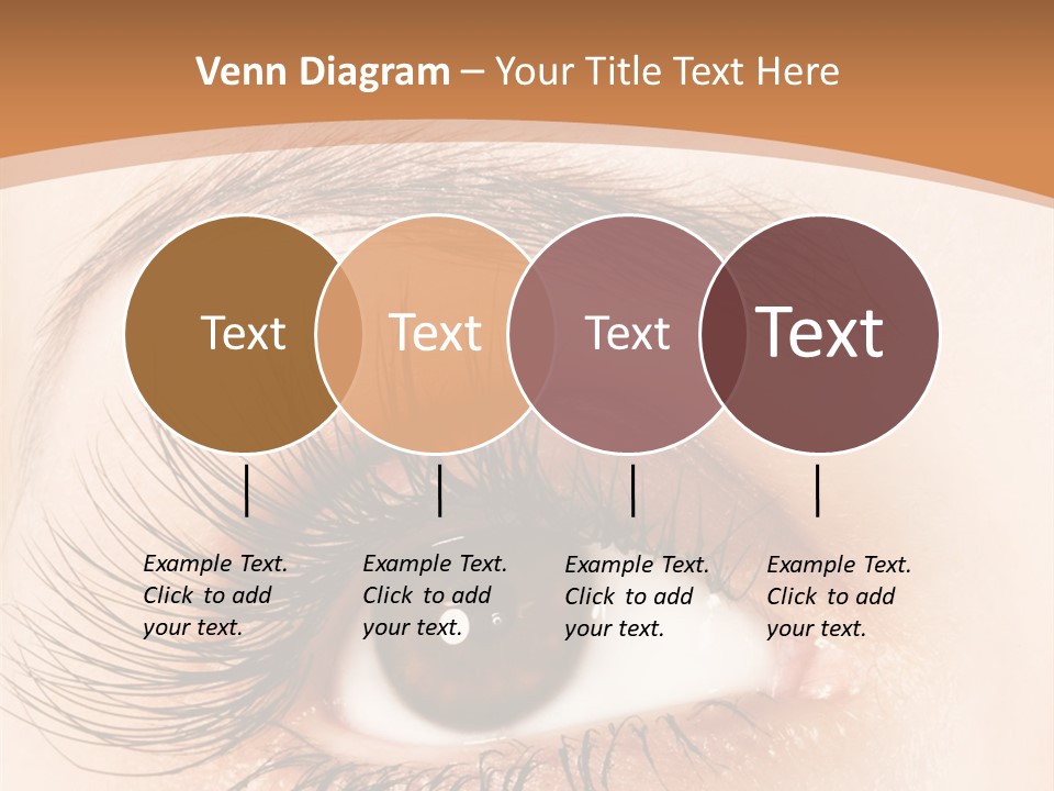 Woman Eye With Extremely Long Eyelashes PowerPoint Template