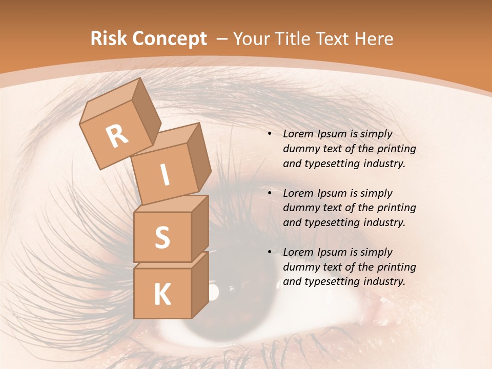 Woman Eye With Extremely Long Eyelashes PowerPoint Template