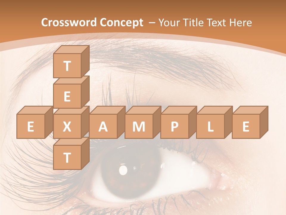 Woman Eye With Extremely Long Eyelashes PowerPoint Template