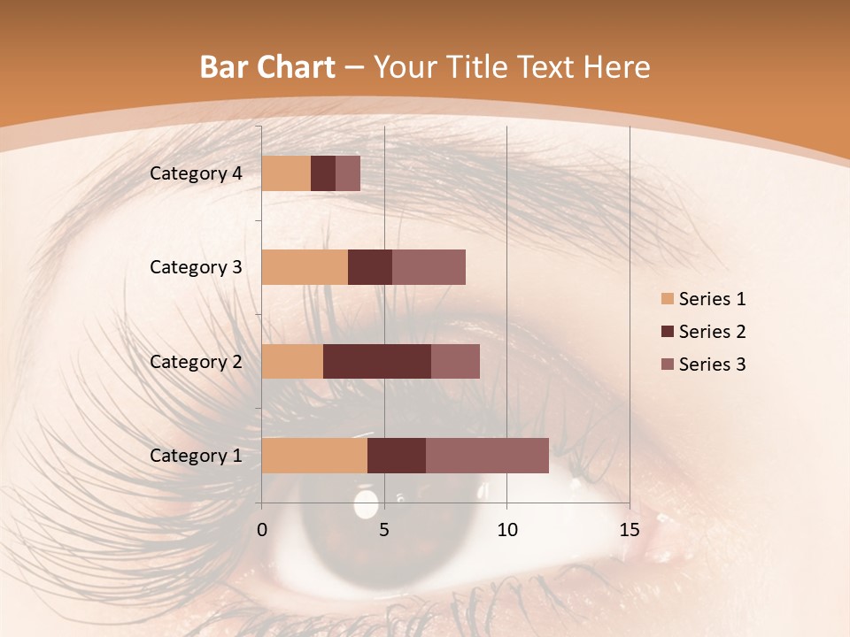 Woman Eye With Extremely Long Eyelashes PowerPoint Template