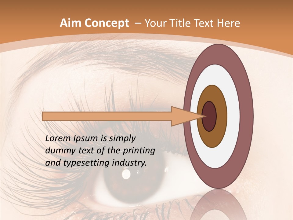 Woman Eye With Extremely Long Eyelashes PowerPoint Template
